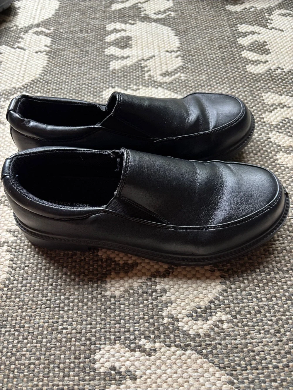 French Toast Black Slip-On School Dress Loafers